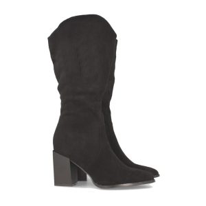Botas cowboy negras tacón cuadrado