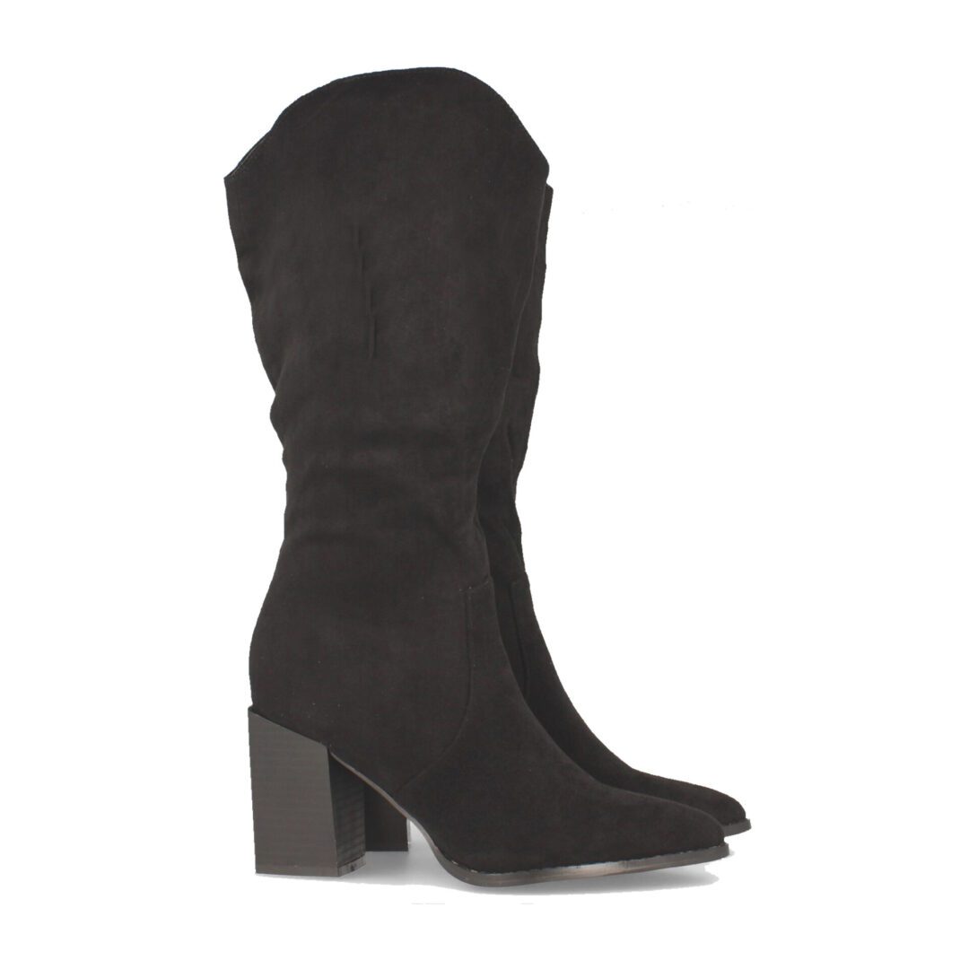 Botas cowboy negras tacón cuadrado - Imagen 2