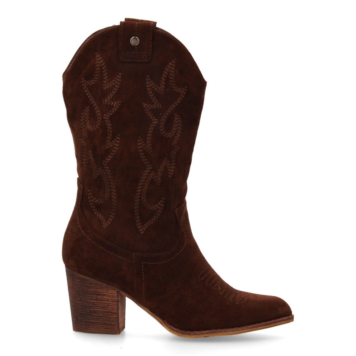 Bota media caña cowboy bordados marrón - Imagen 3