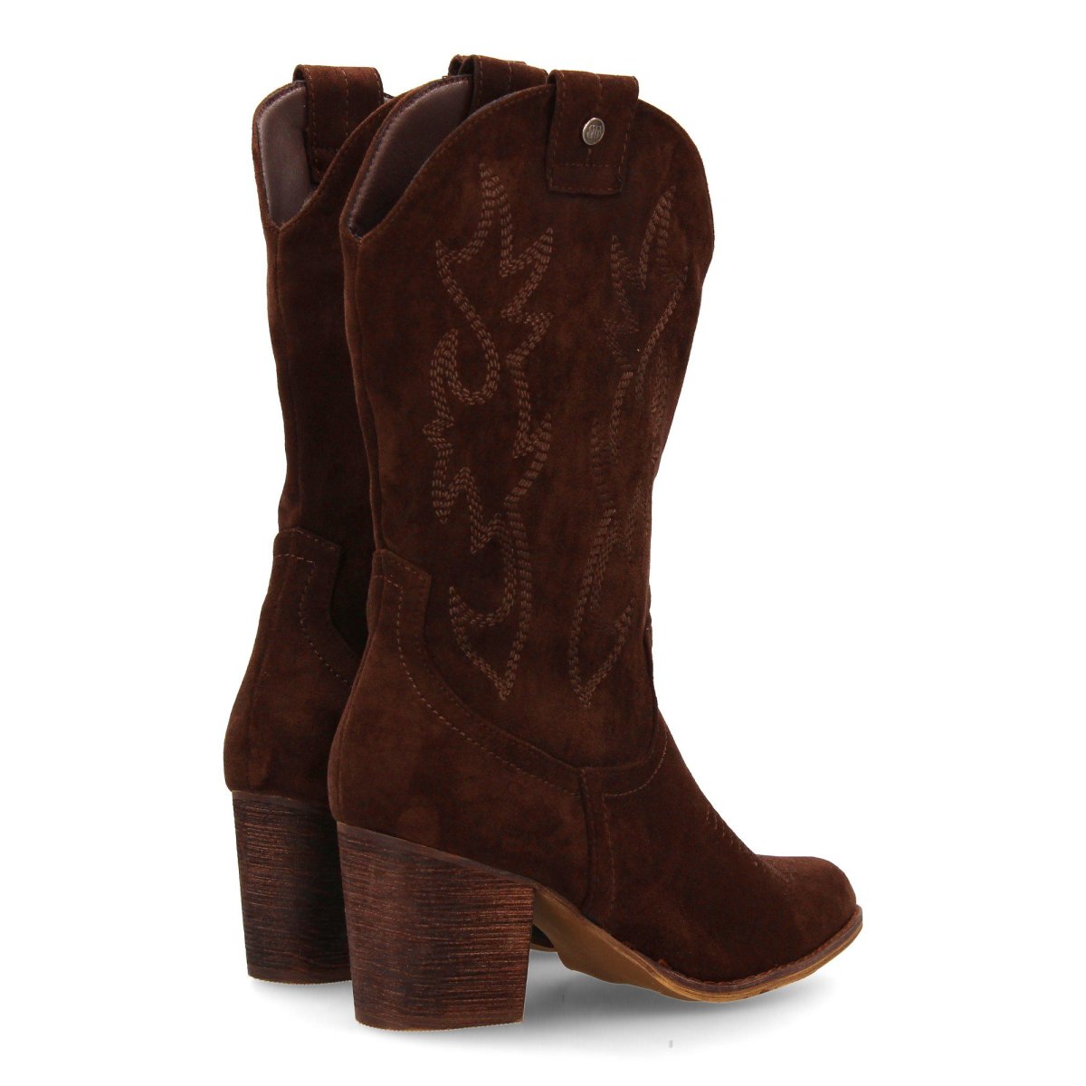 Bota media caña cowboy bordados marrón - Imagen 6
