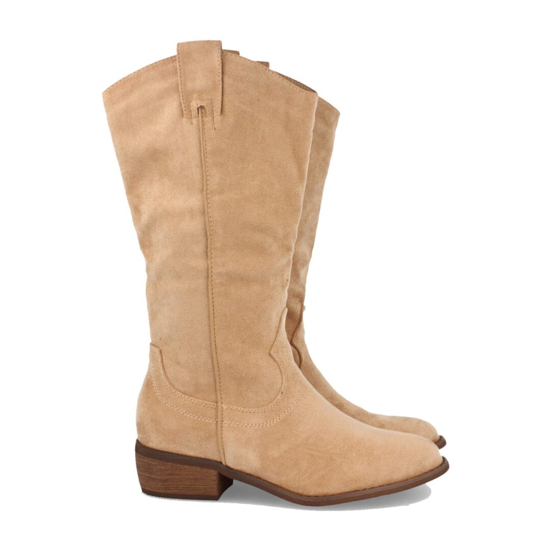 Bota alta recta antelina apricot - Imagen 2