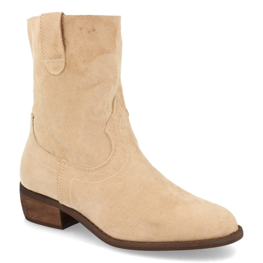 Botín campero beige media caña - Imagen 4