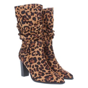 Botas altas leopardo tacón alto