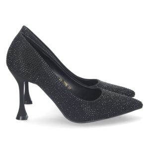 Zapato tacón alto negro brillante
