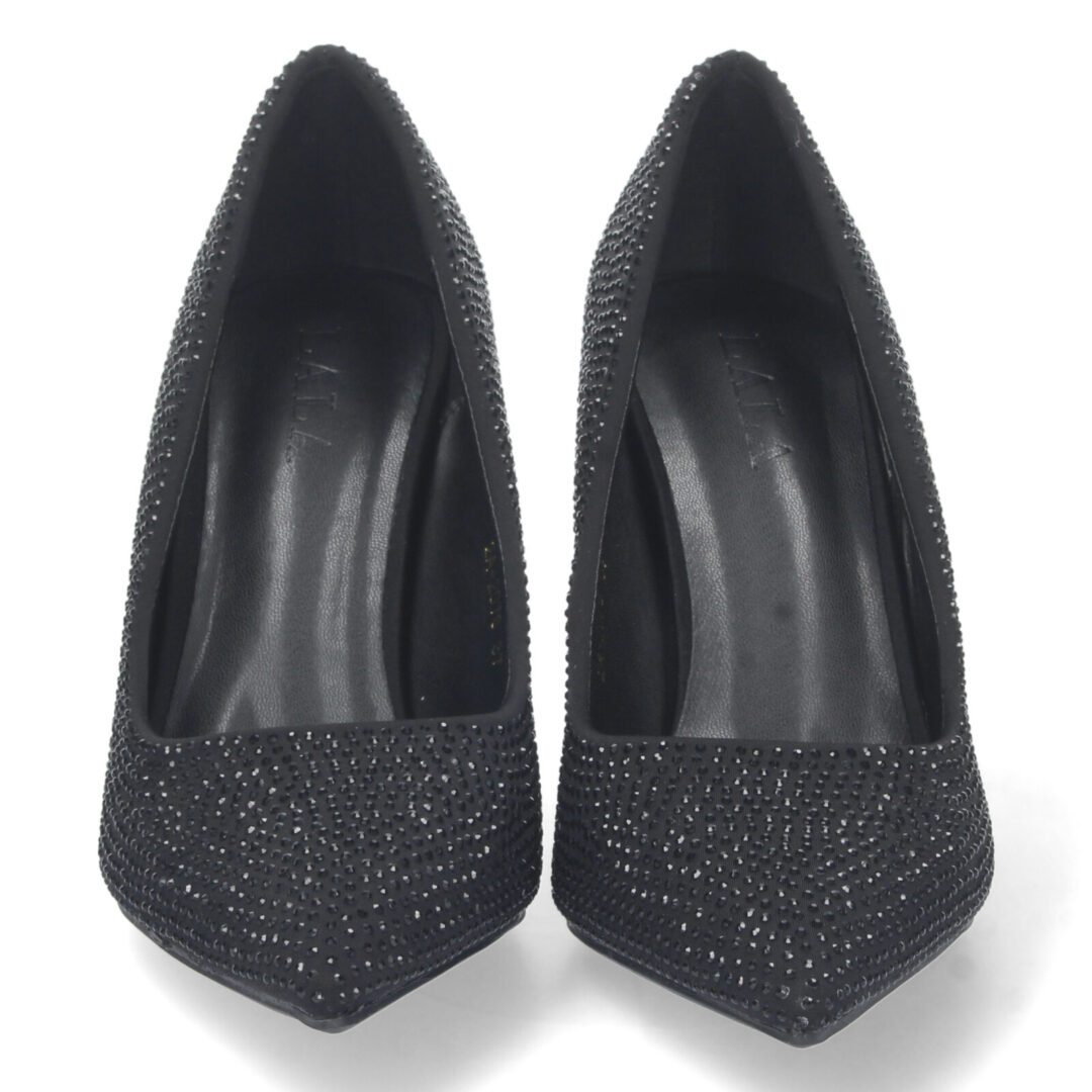 Zapato tacón alto negro brillante - Imagen 4