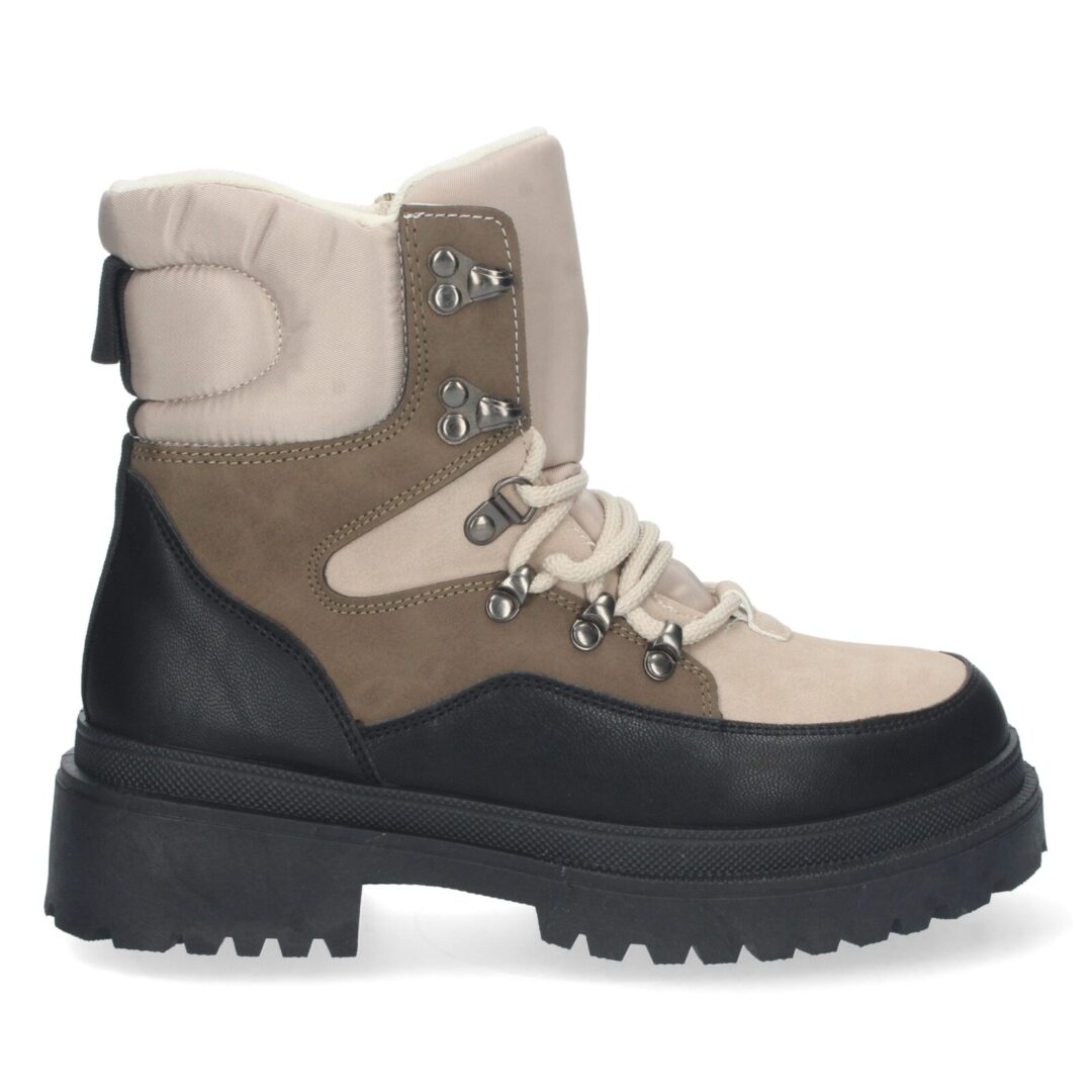 Botín montaña beige cordones gruesa - Imagen 3