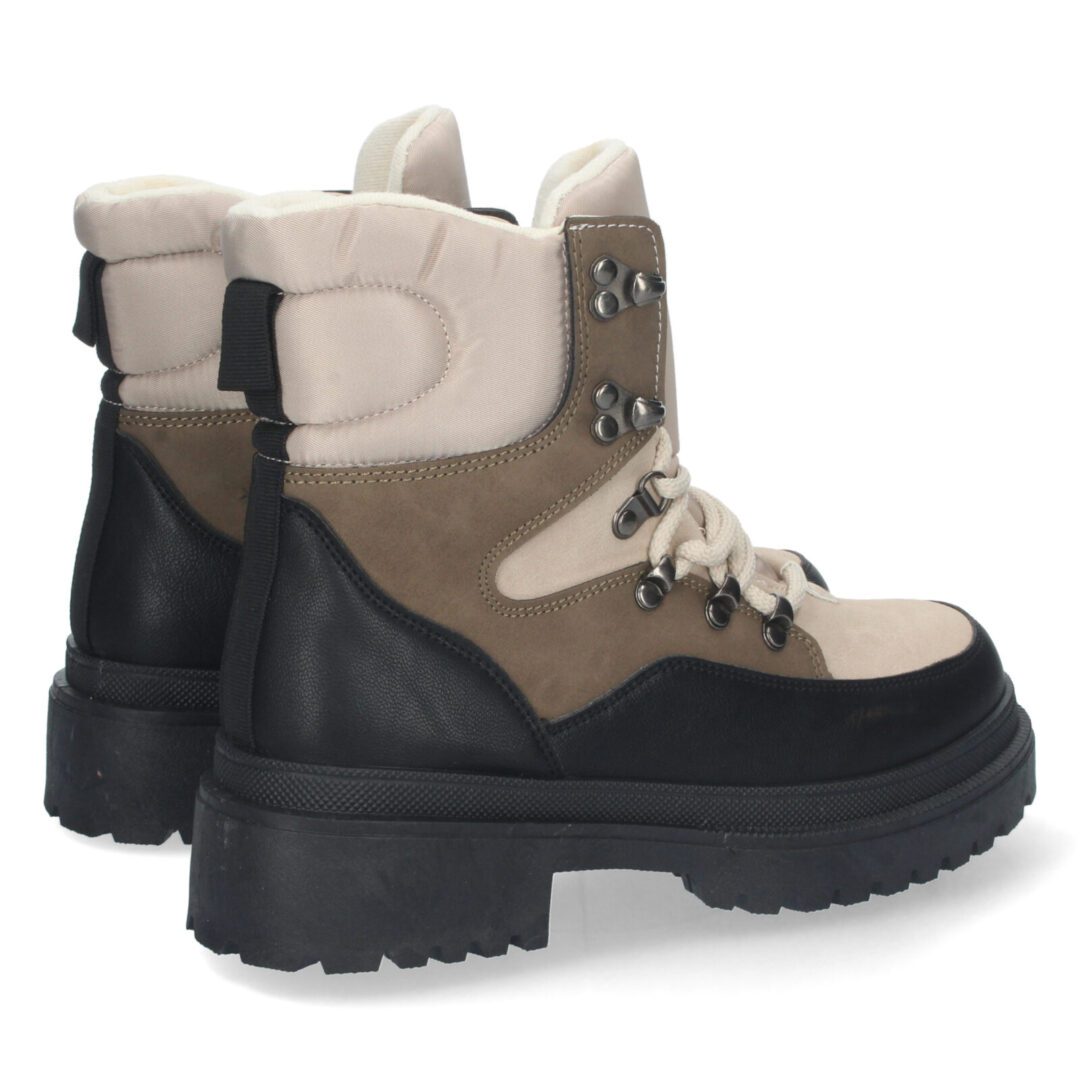 Botín montaña beige cordones gruesa - Imagen 5