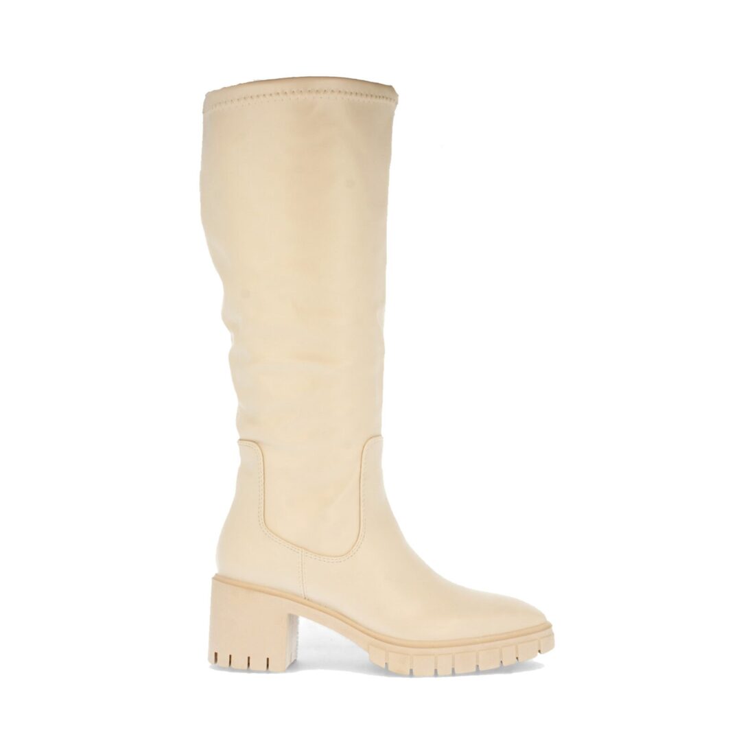 Botas altas con suela track beige - Imagen 3