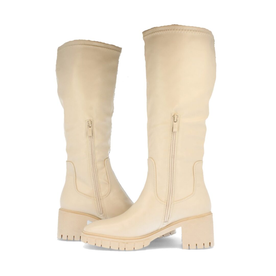Botas altas con suela track beige - Imagen 6
