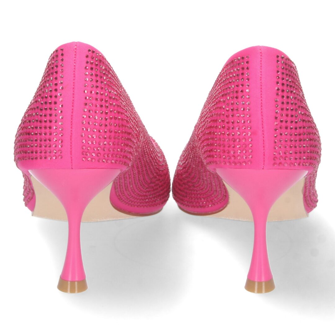 Zapatos tacón acharolados cristales fucsia - Imagen 5