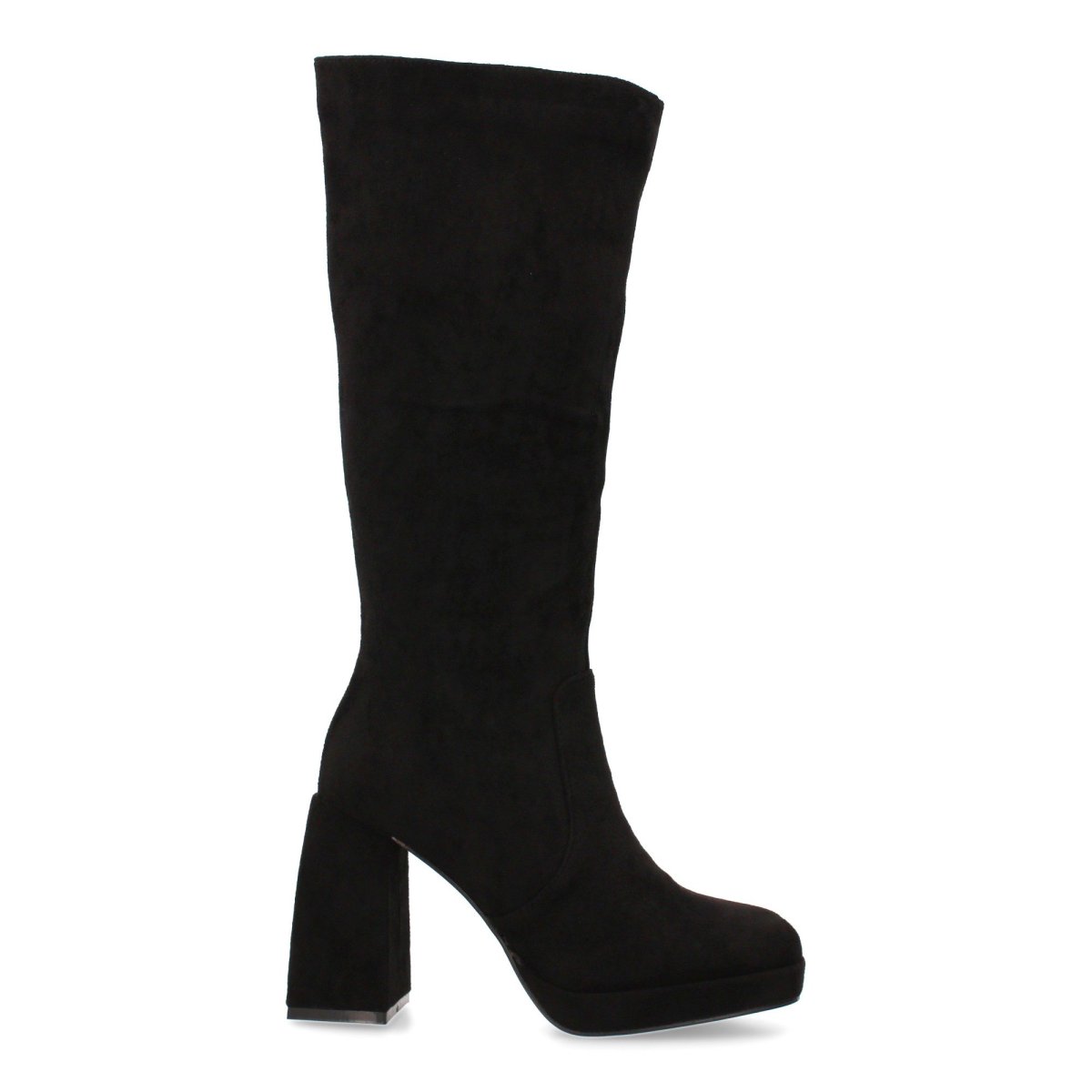 Bota alta con tacón ancho negro - Imagen 3