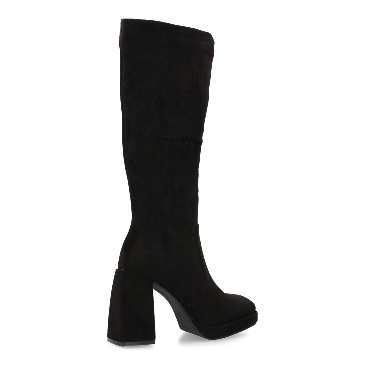 Bota alta con tacón ancho negro - Imagen 5