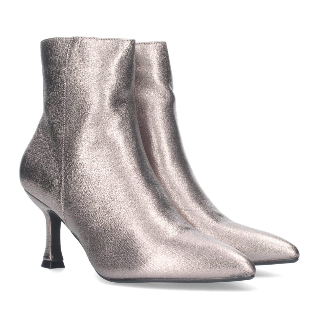 Botines tacón spool gris metálico - Imagen 2