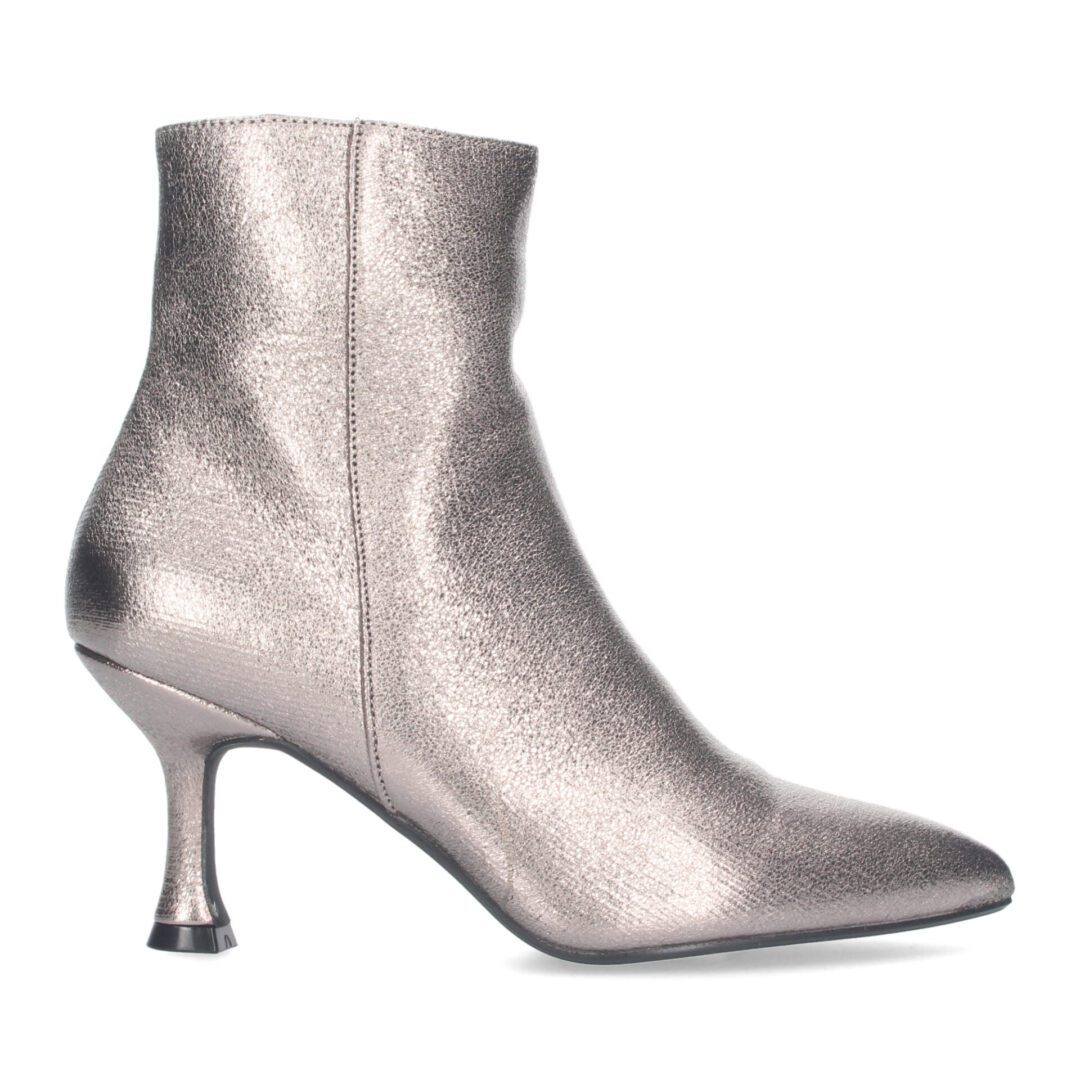 Botines tacón spool gris metálico - Imagen 3