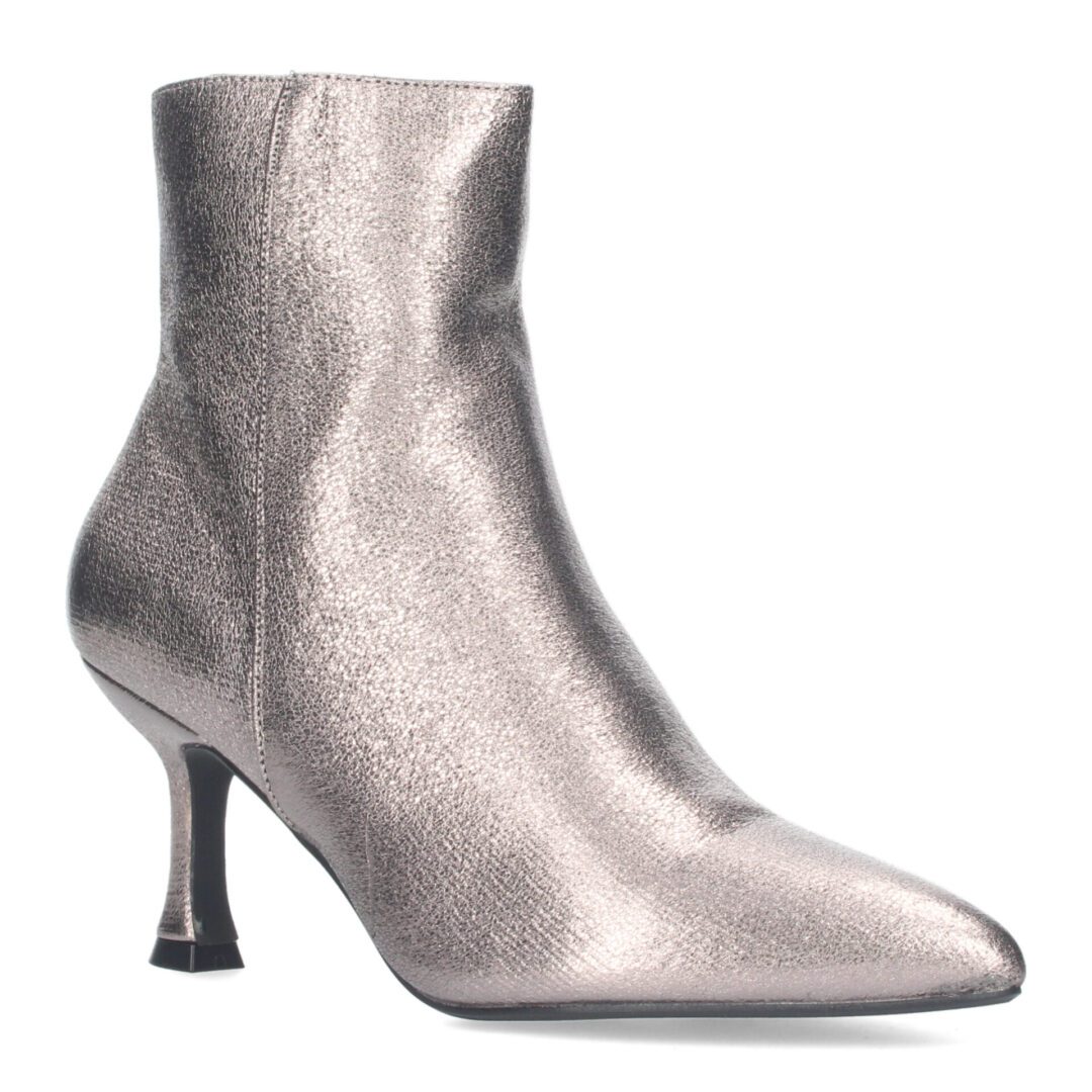 Botines tacón spool gris metálico - Imagen 4