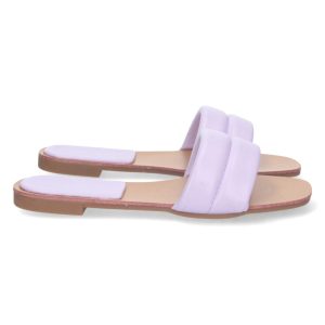 Sandalias cruzadas marrón lavanda