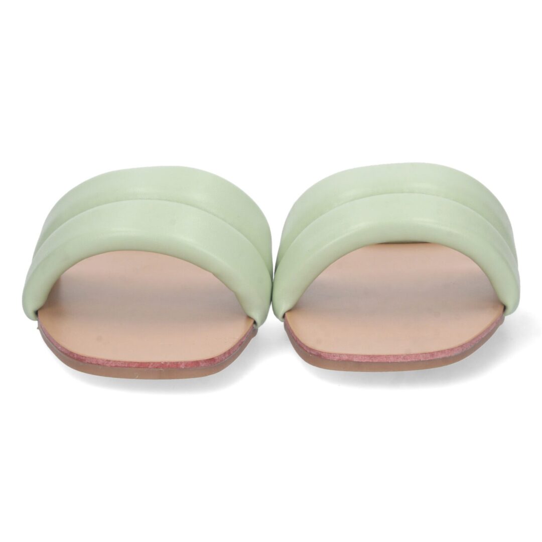 Sandalias planas verde menta acolchadas - Imagen 4