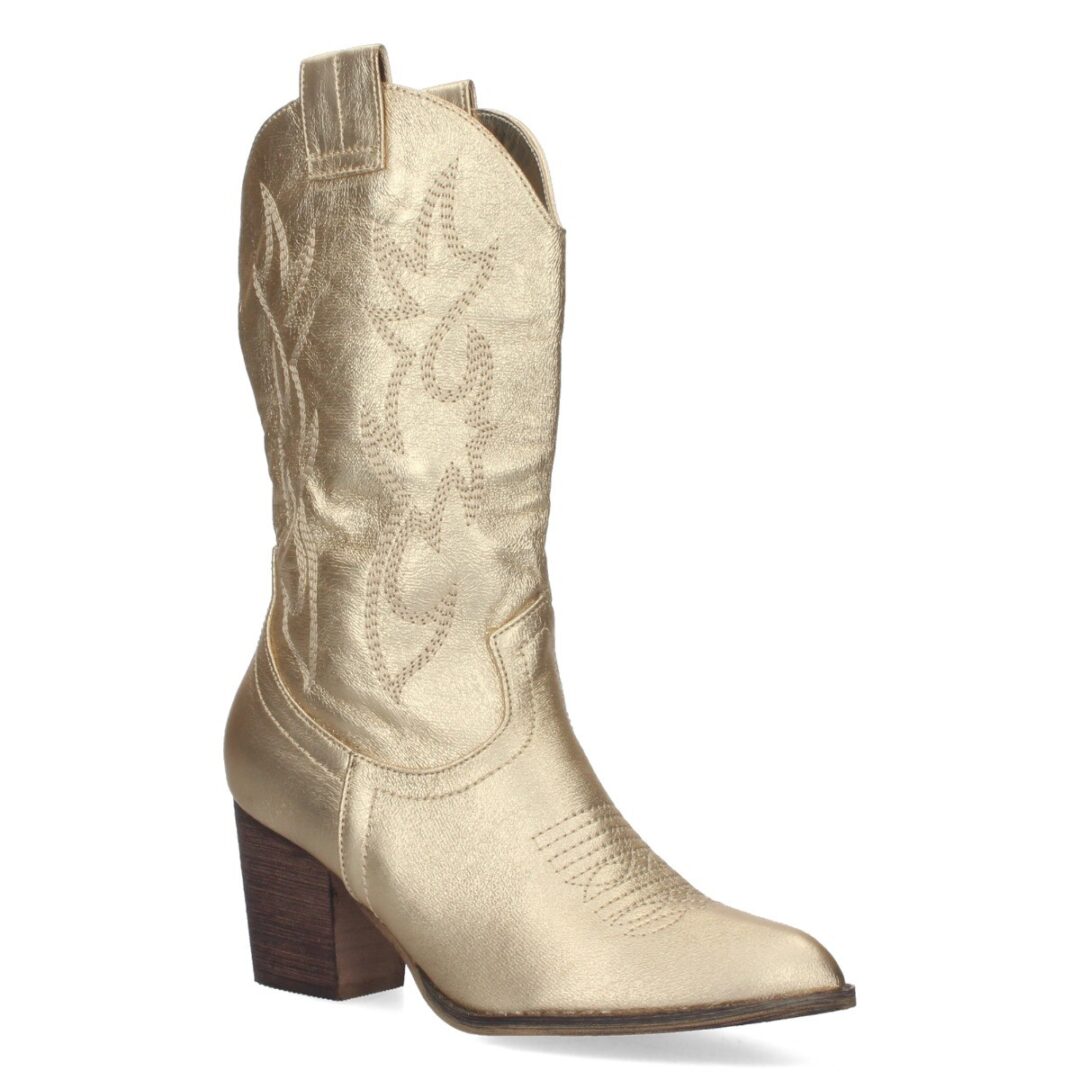Botas cowboy plateadas bordados geométricos - Imagen 6