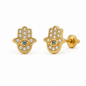 «BLEU» pendientes oro 18K
