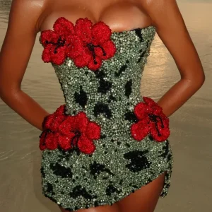 SCARLET GARDEN DRESS