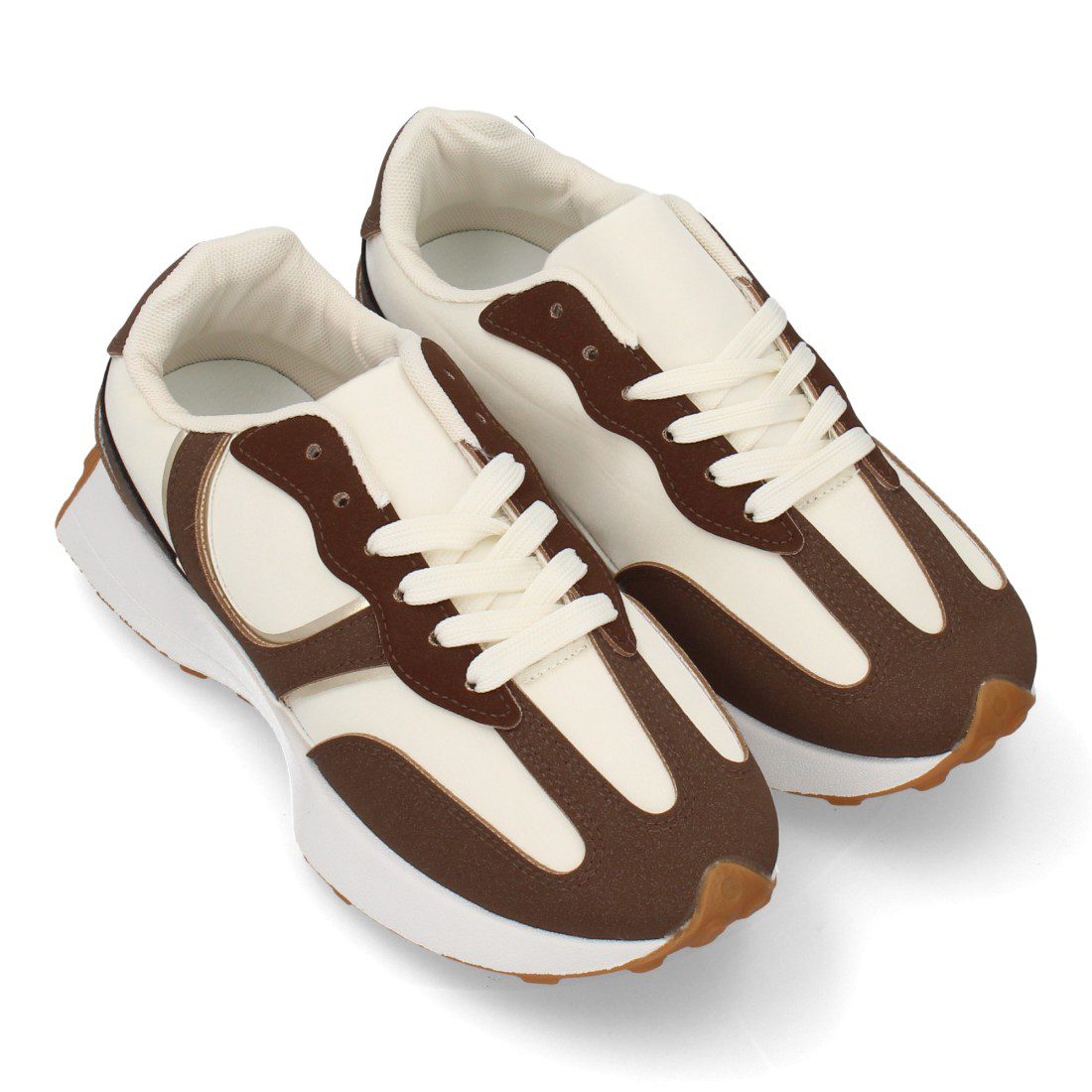 Zapatillas deportivas marrón caña baja - Imagen 4