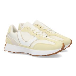 Zapatillas deportivas amarillo pastel cómodas
