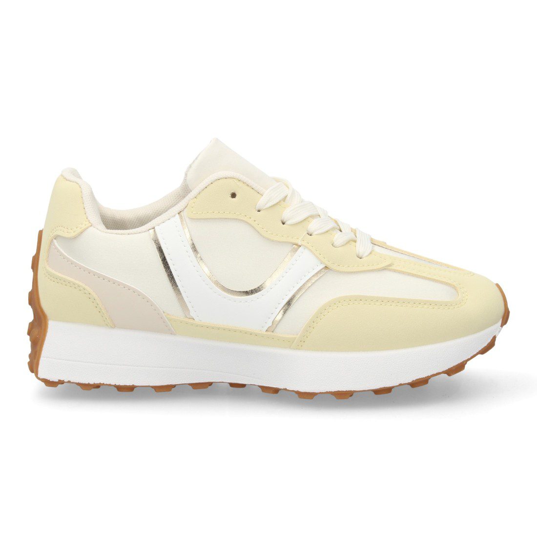 Zapatillas deportivas amarillo pastel cómodas - Imagen 3
