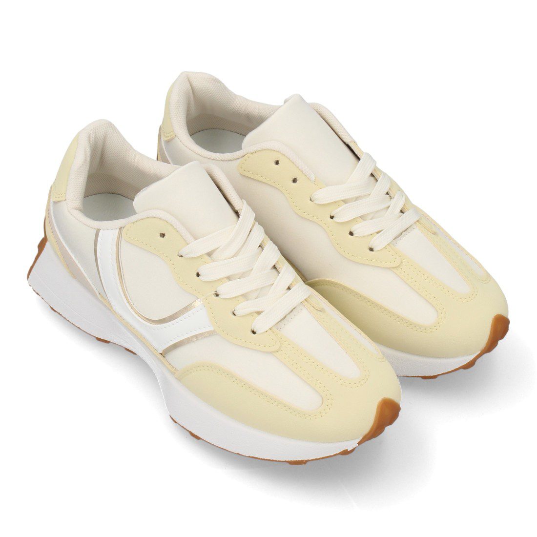 Zapatillas deportivas amarillo pastel cómodas - Imagen 4