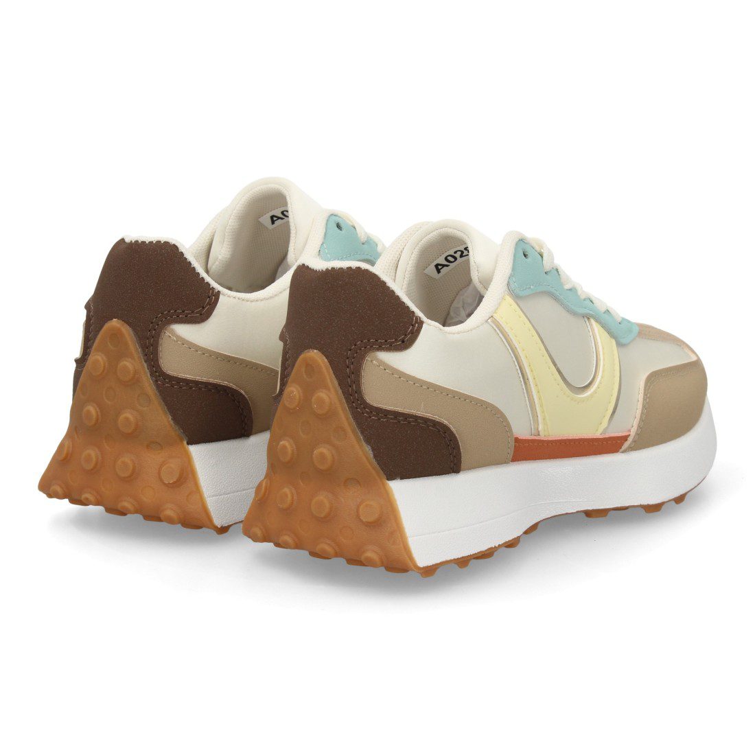 Zapatilla deportiva casual kaki bloques color - Imagen 6