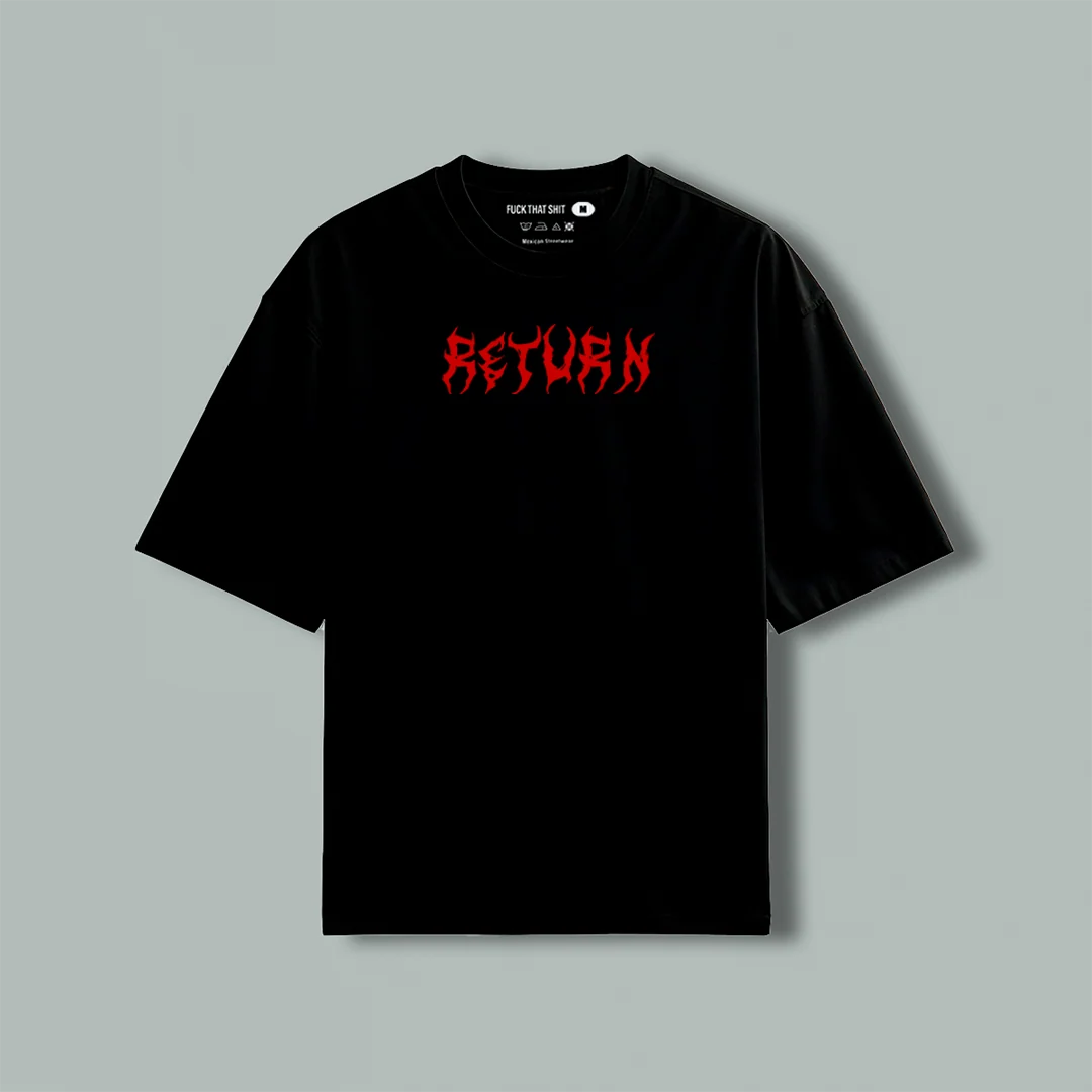 Playera Classic Oversize New Waifu Return - Imagen 3