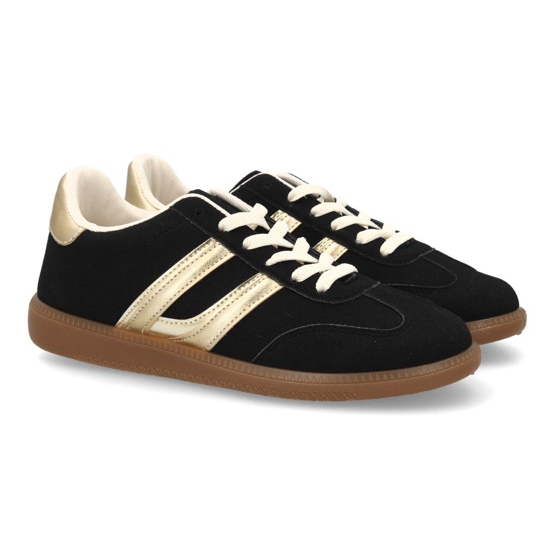 Deportivas vintage negro crema
