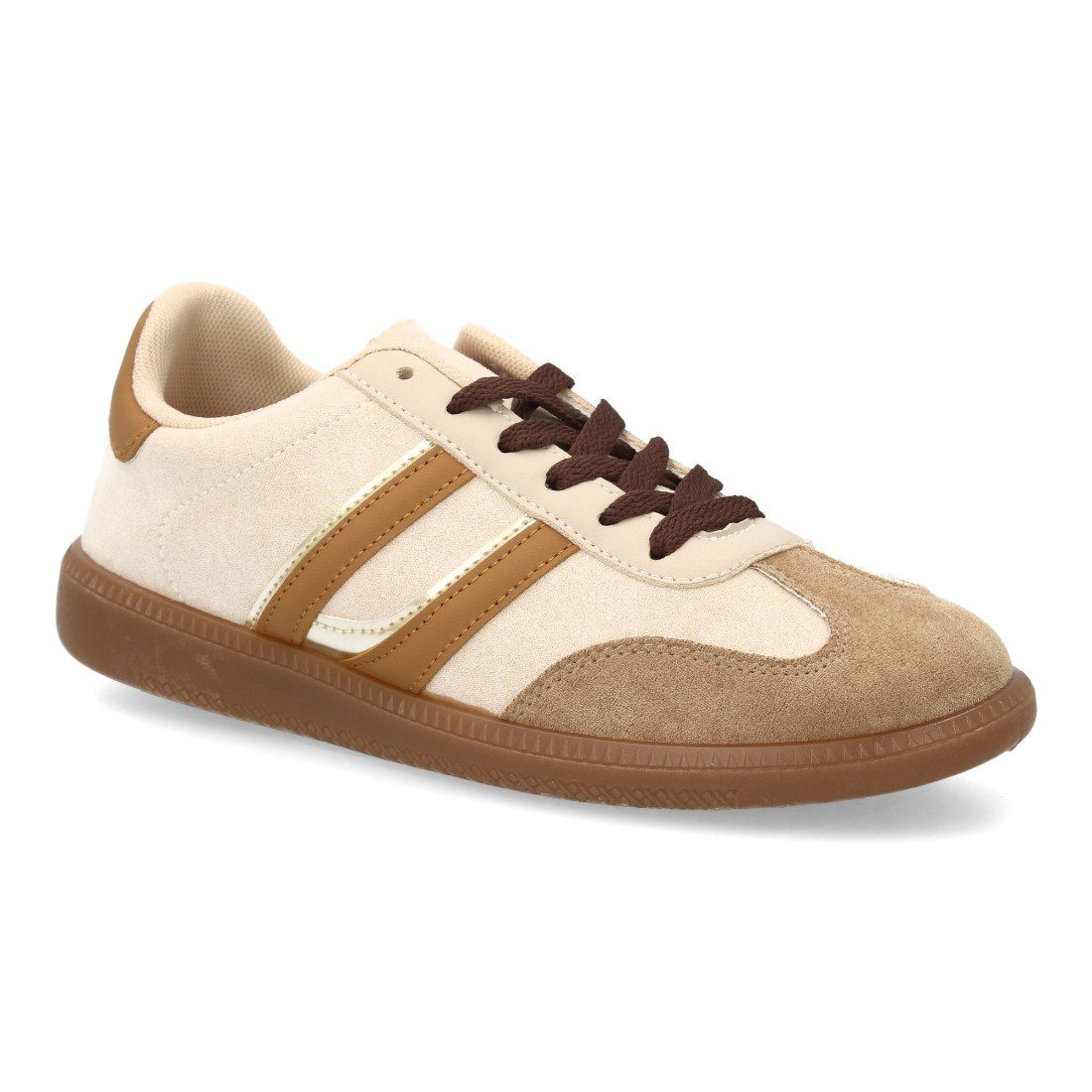 Deportivas vintage beige y marrón - Imagen 4