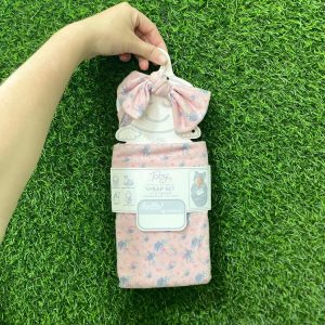 Set Manta Envolvente + Moño para Recién Nacida