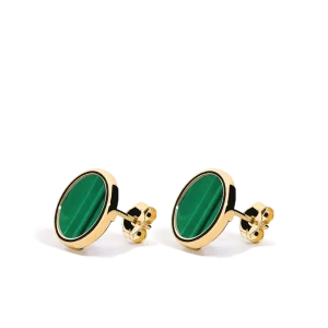 “MALAQUITA” pendientes Oro 18K