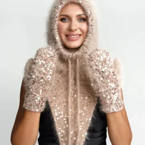 Gorro Glitter + guantes