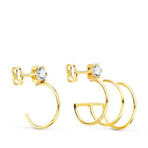 “HARAL” pendientes Oro 18K