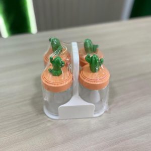 Set Porta Condimentos con Diseño de Cactus