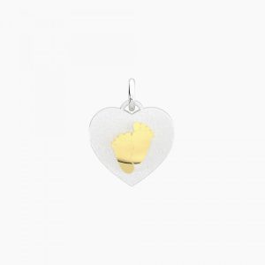 Colgante corazón con elemento pies Piedini