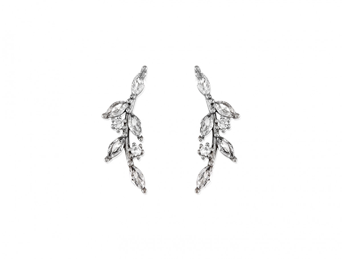 «CAMELIA» pendientes plata