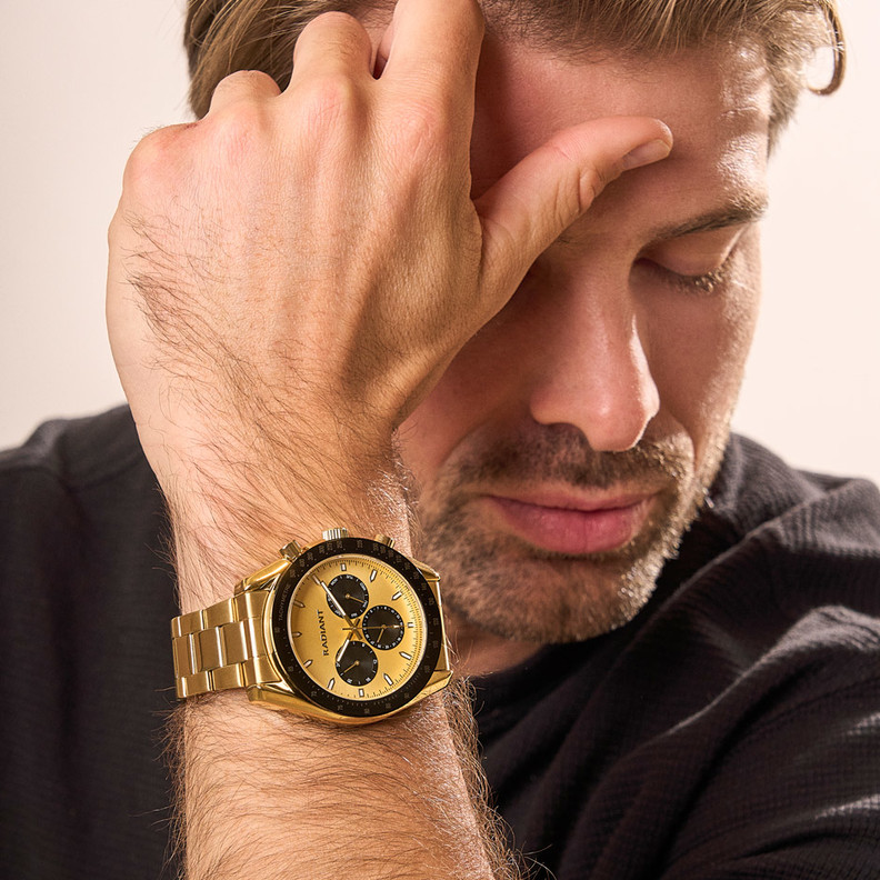 Reloj Hombre Marlon Negro/Dorado - Imagen 3
