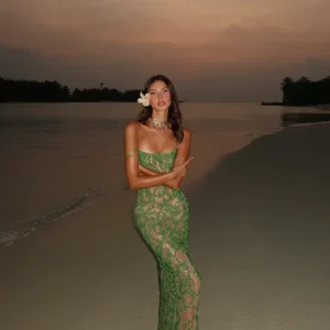 BEAD FREQUENCY LONG DRESS