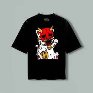 Playera Classic Oversize Gato Oni
