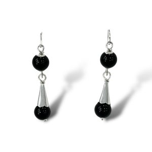 “GOTA NEGRA” pendientes de plata