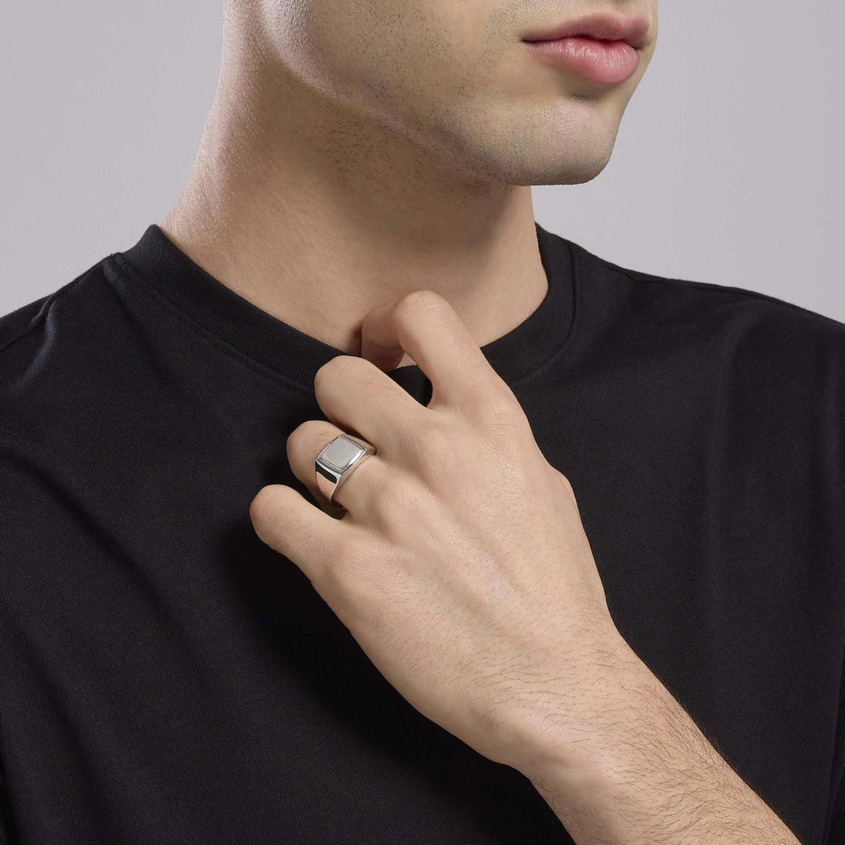«MAX» ANILLO MABINA DE PLATA RODIADA AJUSTABLE 523447 TALLA 19 A 27 - Imagen 3