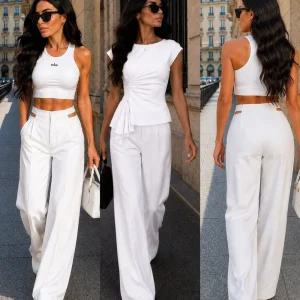PANTALONES FLORRET BLANCOS