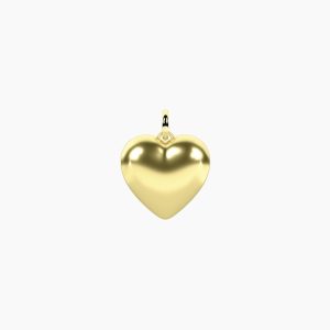 Colgante dorado en forma de corazón convexo Cuore mio