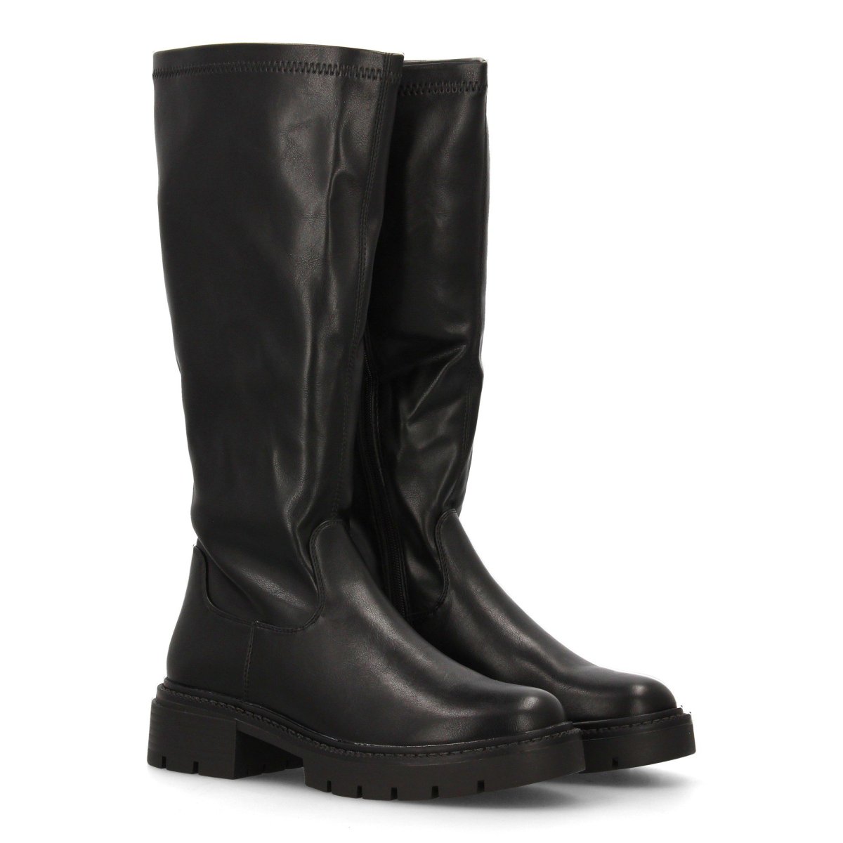 Botas altas suela de goma negro - Imagen 2