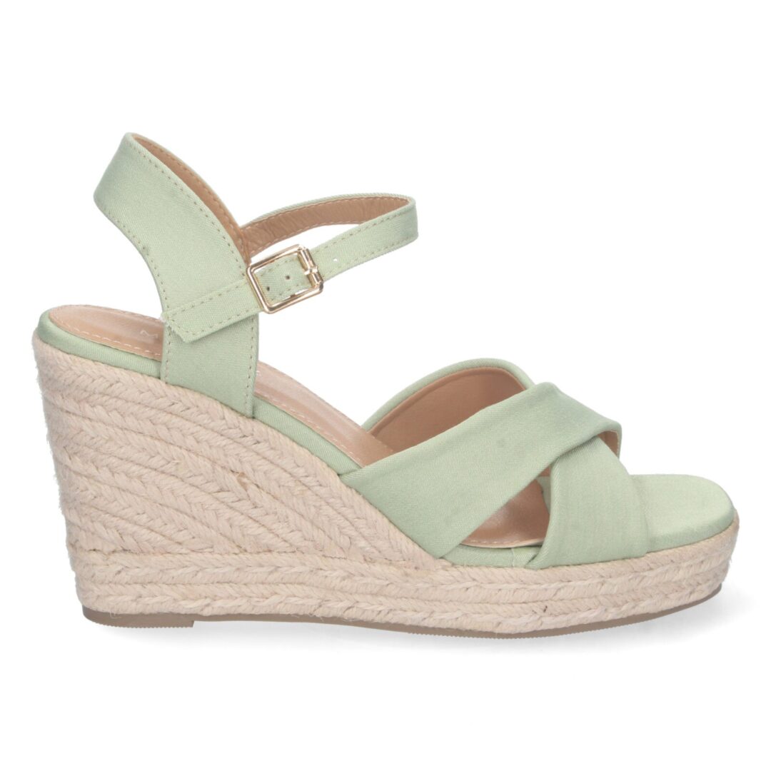 Sandalias plataforma verde menta hebilla - Imagen 3