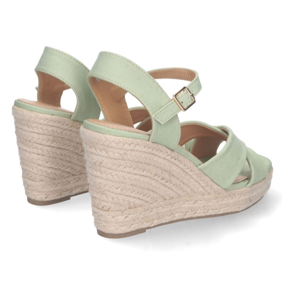 Sandalias plataforma verde menta hebilla - Imagen 5