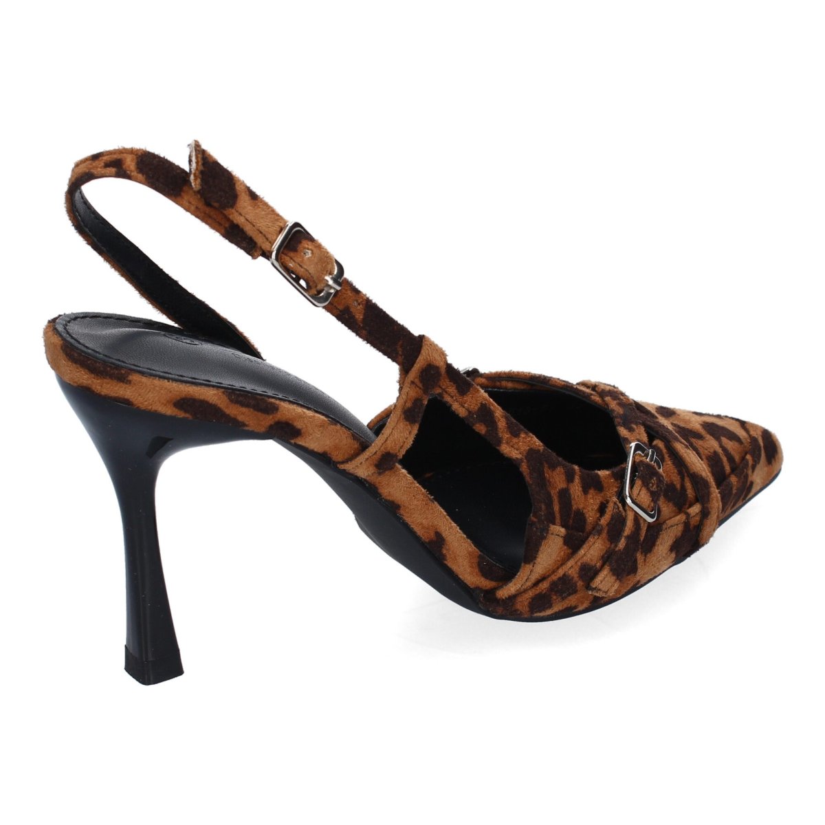 Zapatos tacón punta fina hebilla leopardo - Imagen 5